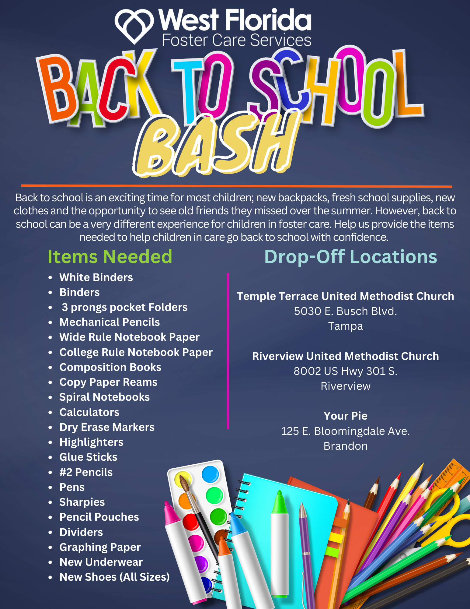 Back to School Bash West Florida Foster Care Services